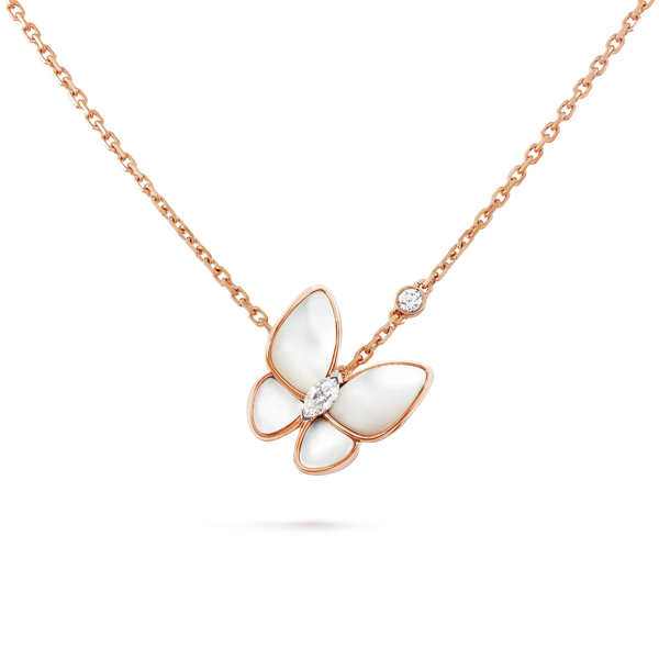 ˇSirae GemˇBUTTERFLY MOP DIAMOND NECKLACE