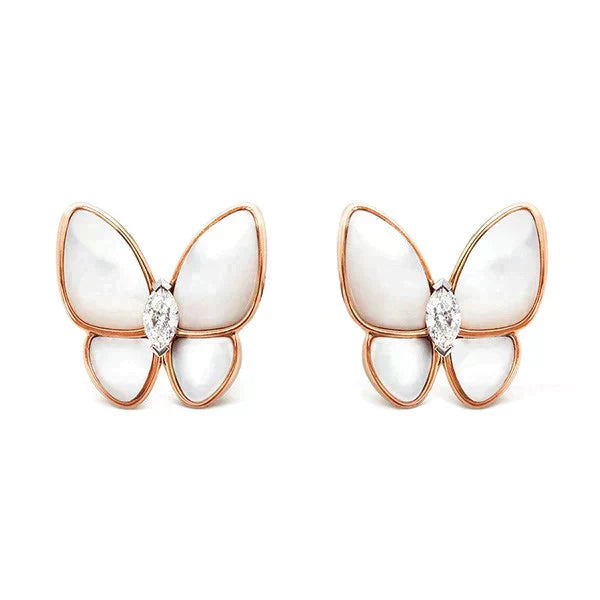 ˇSirae GemˇBUTTERFLY MOP DIAMOND EARRINGS